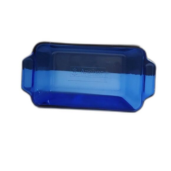 Anchor Hocking Loaf Pan 5" x 9" Cobalt Blue ~Vintage~ - Picture 2 of 4